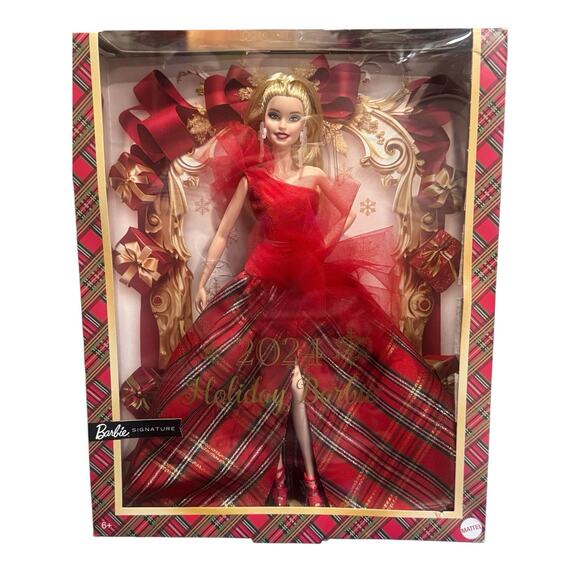 Barbie Signature 2024 Holiday Blonde Barbie Seasonal Collector Gift With Box - Picture 1 of 2